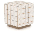 Canadel Loft Upholstered Bench 5169 in OZ Fabric and 25 Pecan Washed, three-quarter view