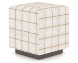 Canadel Loft Upholstered Bench 5169 in OZ Fabric and 29 Hazelnut Washed, three-quarter view