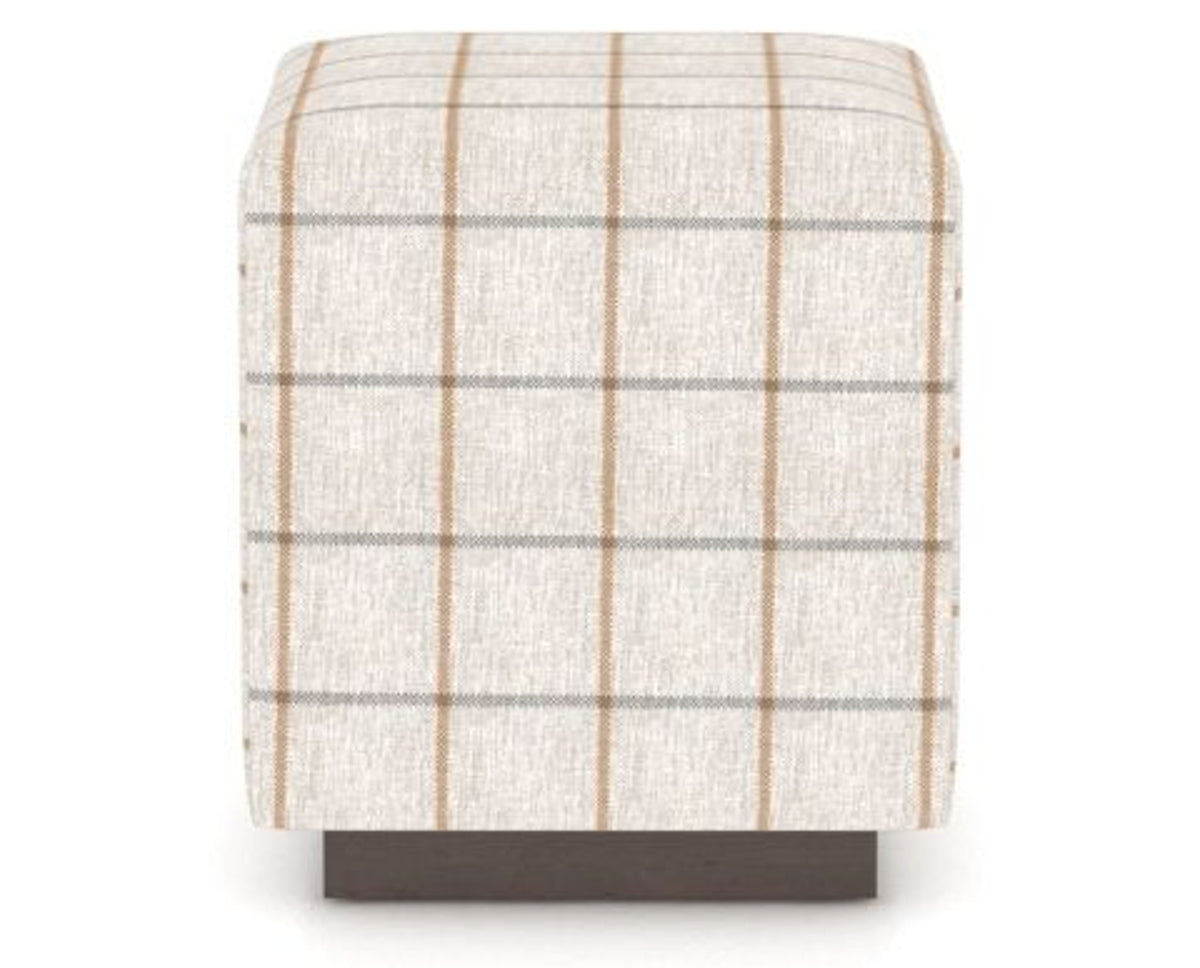Canadel Loft Upholstered Bench 5169 in OZ Fabric and 29 Hazelnut Washed, side view