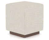 Canadel Loft Upholstered Bench 5169 in TB Fabric and 19 Cognac Washed, three-quarter view