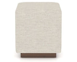 Canadel Loft Upholstered Bench 5169 in TB Fabric and 19 Cognac Washed, back view