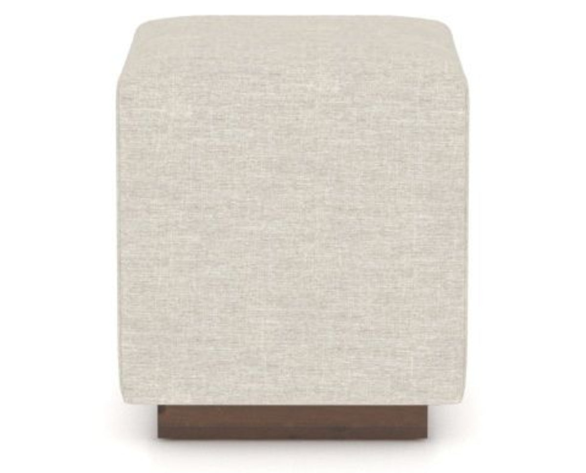 Canadel Loft Upholstered Bench 5169 in TB Fabric and 19 Cognac Washed, back view