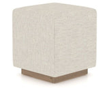 Canadel Loft Upholstered Bench 5169 in TB Fabric and 25 Pecan Washed, three-quarter view