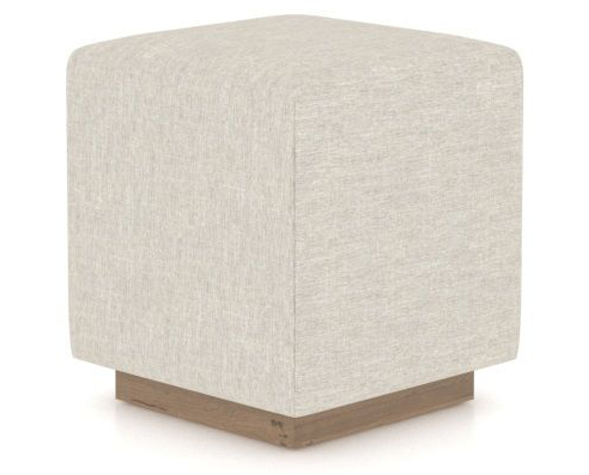 Canadel Loft Upholstered Bench 5169 in TB Fabric and 25 Pecan Washed, three-quarter view