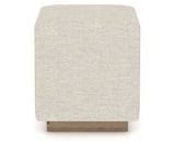Canadel Loft Upholstered Bench 5169 in TB Fabric and 25 Pecan Washed, back view