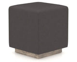 Canadel Loft Upholstered Bench 5169 in Shadow & Faux Leather XU, three-quarter view