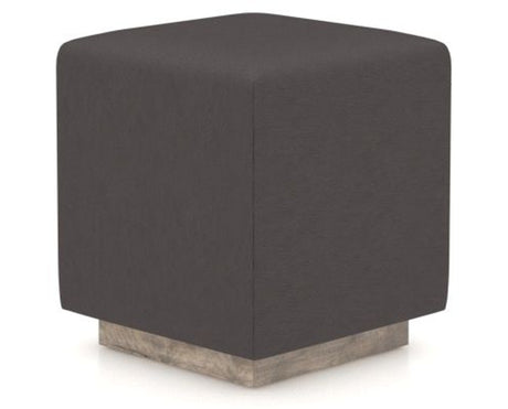 Canadel Loft Upholstered Bench 5169 in Shadow & Faux Leather XU, three-quarter view