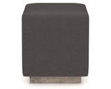Canadel Loft Upholstered Bench 5169 in Shadow & Faux Leather XU, back view