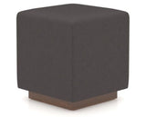 Canadel Loft Upholstered Bench 5169 in XU Faux Leather and 19 Cognac Washed, three-quarter view