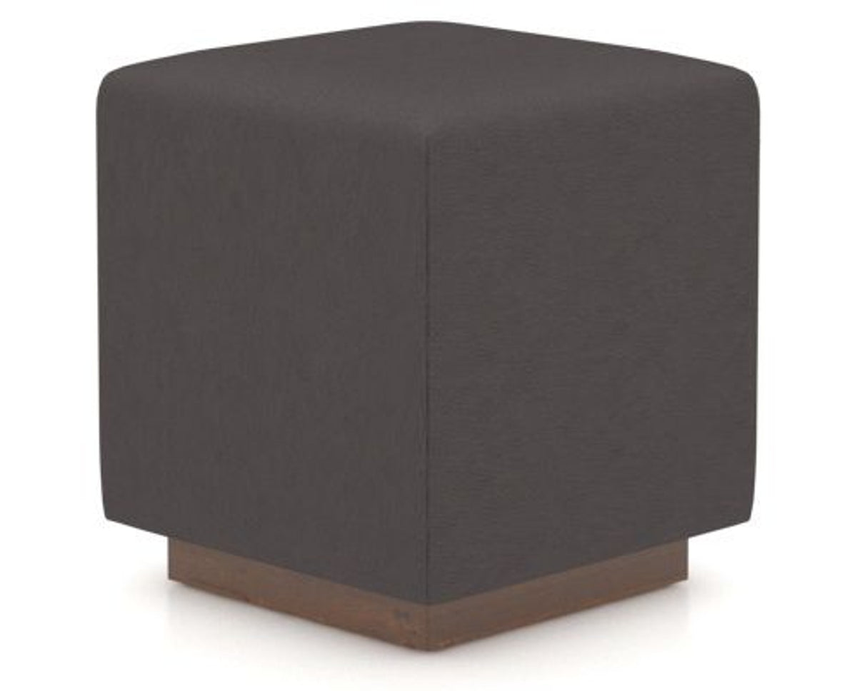 Canadel Loft Upholstered Bench 5169 in XU Faux Leather and 19 Cognac Washed, three-quarter view