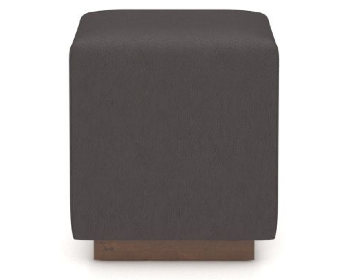 Canadel Loft Upholstered Bench 5169 in XU Faux Leather and 19 Cognac Washed, side view