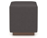 Canadel Loft Upholstered Bench 5169 in XU Faux Leather and 19 Cognac Washed, back view