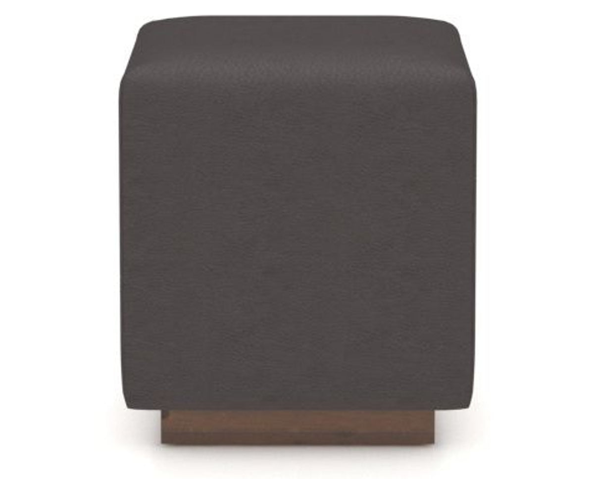 Canadel Loft Upholstered Bench 5169 in XU Faux Leather and 19 Cognac Washed, back view