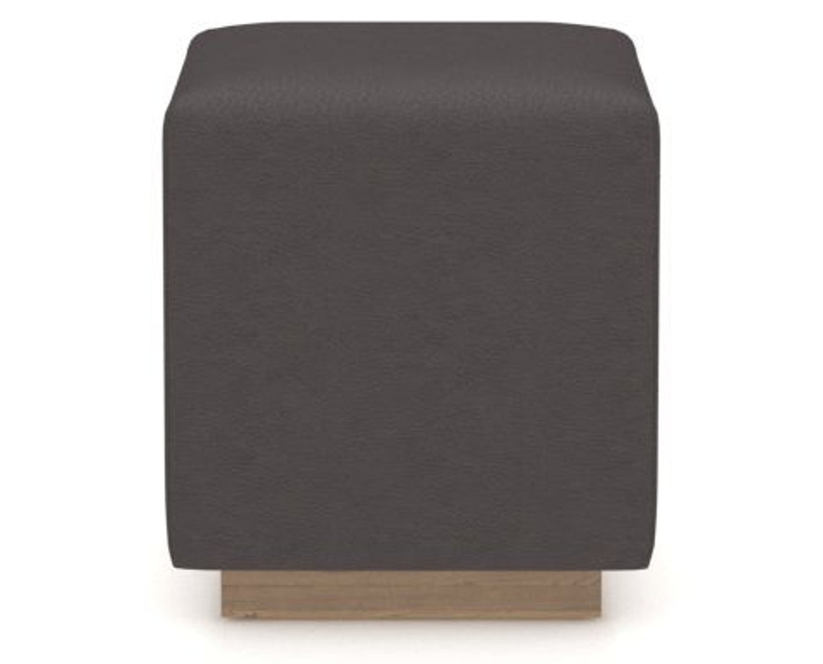 Canadel Loft Upholstered Bench 5169 in XU Faux Leather and 25 Pecan Washed, front view