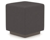 Canadel Loft Upholstered Bench 5169 in XU Faux Leather and 29 Hazelnut Washed, three-quarter view