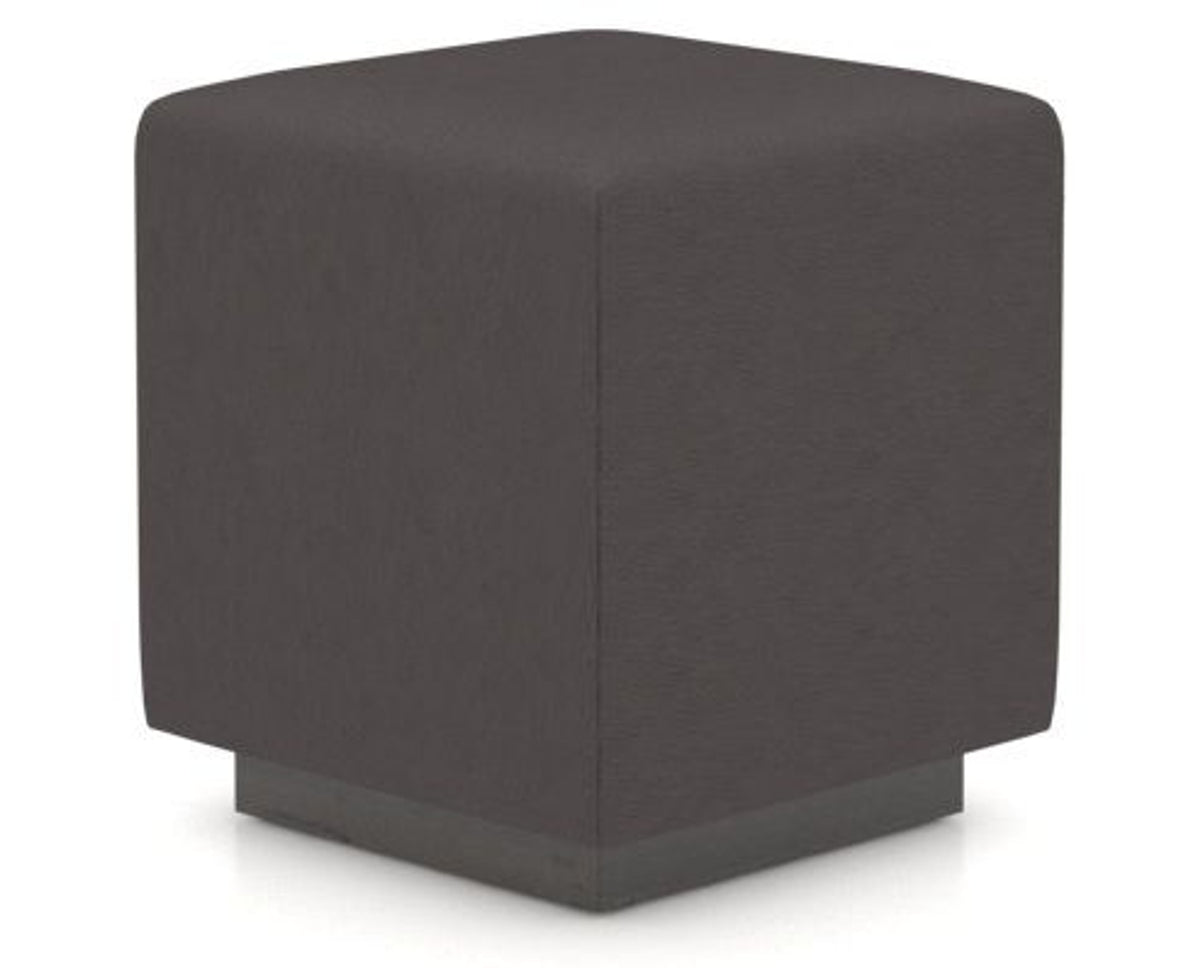 Canadel Loft Upholstered Bench 5169 in XU Faux Leather and 59 Davy's Grey, three-quarter view