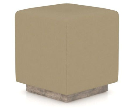 Canadel Loft Upholstered Bench 5169 in XY Faux Leather and 08 Shadow, three-quarter view