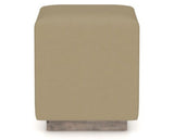 Canadel Loft Upholstered Bench 5169 in XY Faux Leather and 08 Shadow, back view