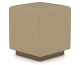 Canadel Loft Upholstered Bench 5169 in XY Faux Leather and 19 Cognac Washed, three-quarter view