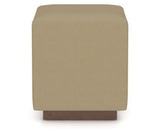 Canadel Loft Upholstered Bench 5169 in XY Faux Leather and 19 Cognac Washed, side view
