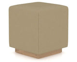 Canadel Loft Upholstered Bench 5169 in XY Faux Leather and 20 Caramel Washed, three-quarter view
