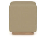 Canadel Loft Upholstered Bench 5169 in XY Faux Leather and 20 Caramel Washed, side view