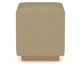 Canadel Loft Upholstered Bench 5169 in XY Faux Leather and 20 Caramel Washed, back view