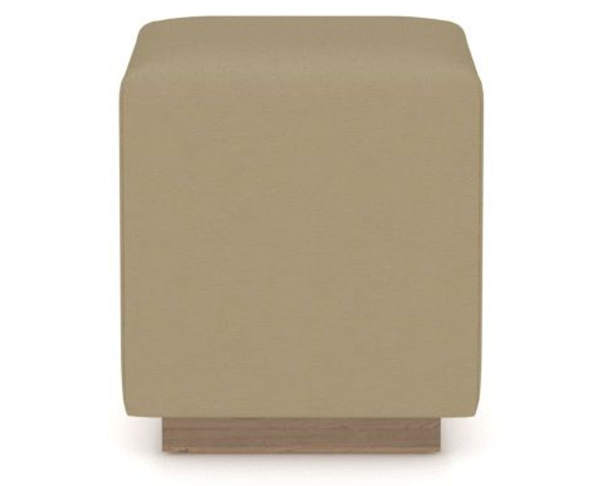 Canadel Loft Upholstered Bench 5169 in XY Faux Leather and 25 Pecan Washed, front view