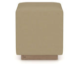 Canadel Loft Upholstered Bench 5169 in XY Faux Leather and 25 Pecan Washed, side view