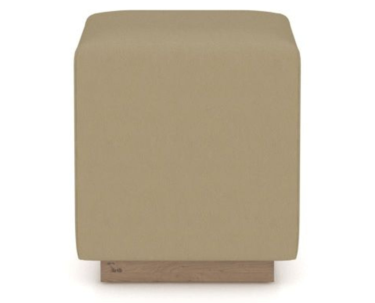 Canadel Loft Upholstered Bench 5169 in XY Faux Leather and 25 Pecan Washed, side view