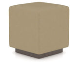 Canadel Loft Upholstered Bench 5169 in XY Faux Leather and 29 Hazelnut Washed, three-quarter view