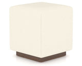 Canadel Loft Upholstered Bench 5169 in YJ Faux Leather and 19 Cognac Washed, three-quarter view