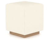 Canadel Loft Upholstered Bench 5169 in YJ Faux Leather and 20 Caramel Washed, three-quarter view