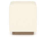 Canadel Loft Upholstered Bench 5169 in YJ Faux Leather and 25 Pecan Washed, side view