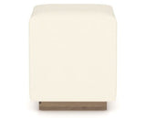 Canadel Loft Upholstered Bench 5169 in YJ Faux Leather and 25 Pecan Washed, back view