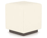 Canadel Loft Upholstered Bench 5169 in YJ Faux Leather and 29 Hazelnut Washed, three-quarter view
