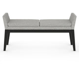 Canadel Downtown Upholstered Bench 5170 in 7C Fabric and 05 Peppercorn Washed, front view