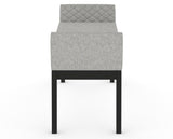 Canadel Downtown Upholstered Bench 5170 in 7C Fabric and 05 Peppercorn Washed, side view