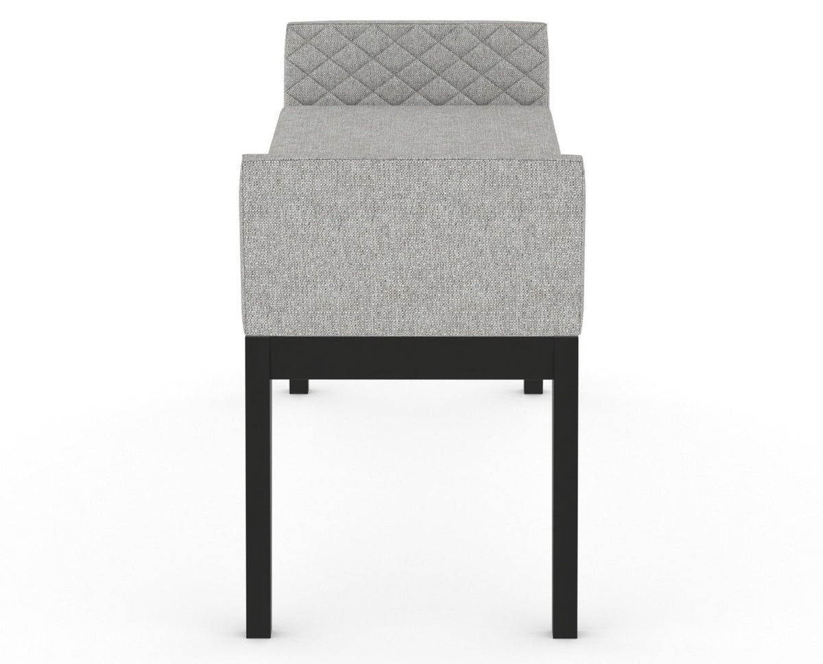 Canadel Downtown Upholstered Bench 5170 in 7C Fabric and 05 Peppercorn Washed, side view
