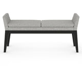 Canadel Downtown Upholstered Bench 5170 in 7C Fabric and 05 Peppercorn Washed, back view