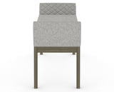 Canadel Downtown Upholstered Bench 5170 in 7C Fabric and 08 Shadow, side view