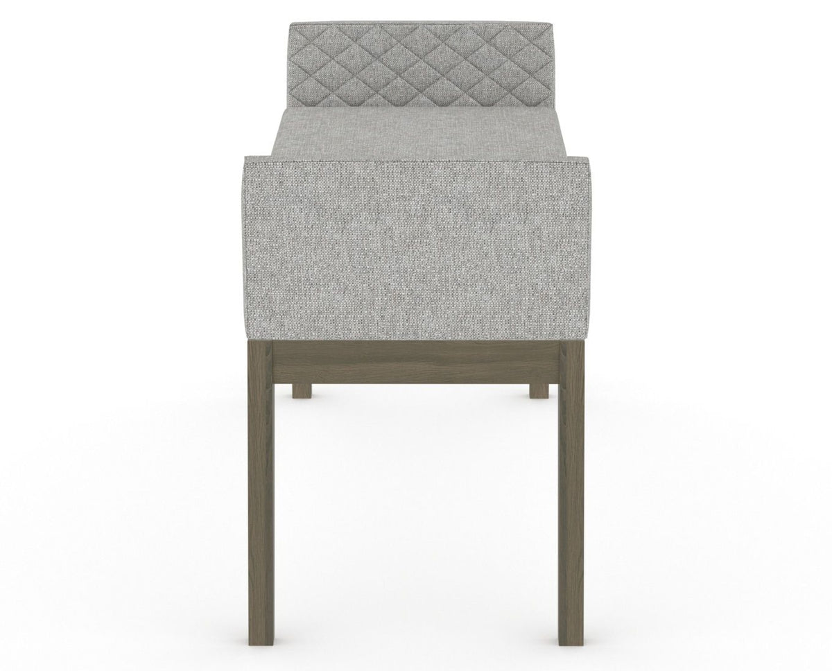 Canadel Downtown Upholstered Bench 5170 in 7C Fabric and 08 Shadow, side view