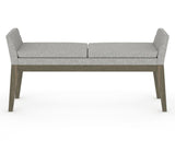 Canadel Downtown Upholstered Bench 5170 in 7C Fabric and 08 Shadow, back view