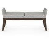 Canadel Downtown Upholstered Bench 5170 in 7C Fabric and 29 Hazelnut Washed, front view