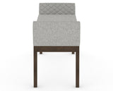 Canadel Downtown Upholstered Bench 5170 in 7C Fabric and 29 Hazelnut Washed, side view