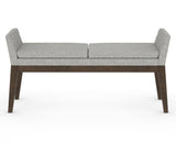 Canadel Downtown Upholstered Bench 5170 in 7C Fabric and 29 Hazelnut Washed, back view
