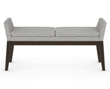 Canadel Downtown Upholstered Bench 5170 in 7C Fabric and 59 Davy's Grey, front view