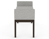 Canadel Downtown Upholstered Bench 5170 in 7C Fabric and 59 Davy's Grey, side view