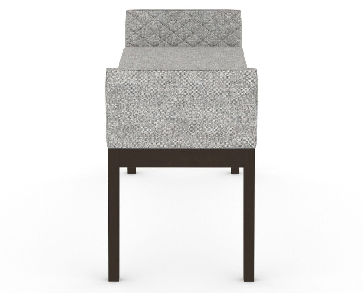 Canadel Downtown Upholstered Bench 5170 in 7C Fabric and 59 Davy's Grey, side view