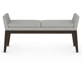 Canadel Downtown Upholstered Bench 5170 in 7C Fabric and 59 Davy's Grey, back view